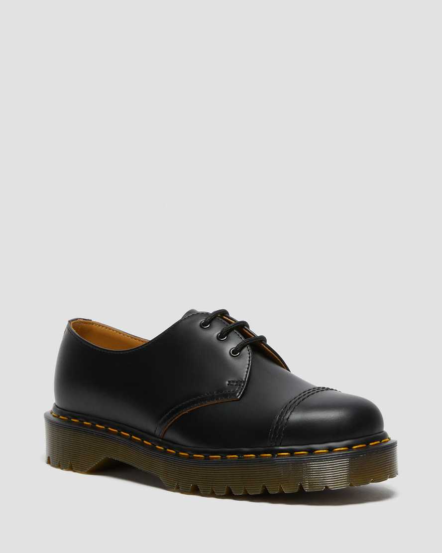 Dr. Martens 1461 Bex Toe Cap Vintage Oxford Sko Dame Svart [4790SEMZO]